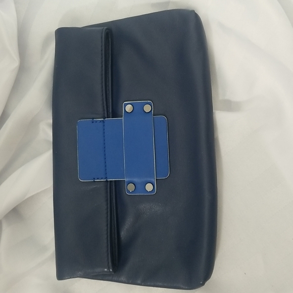 COLE HAAN "MARIA SHARAPOVA CLUTCH IN BLUE - Picture 1 of 8